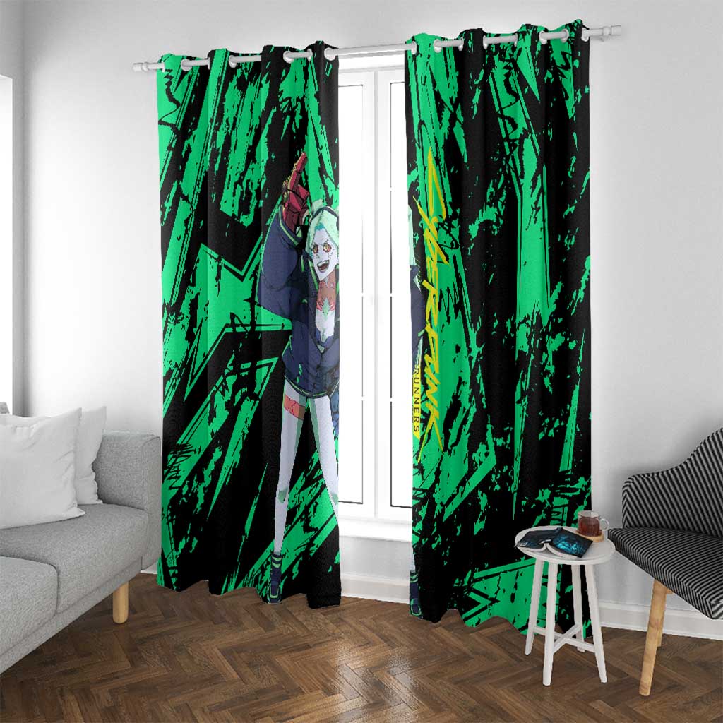 Rebecca Cyberpunk Window Curtain Anime Style