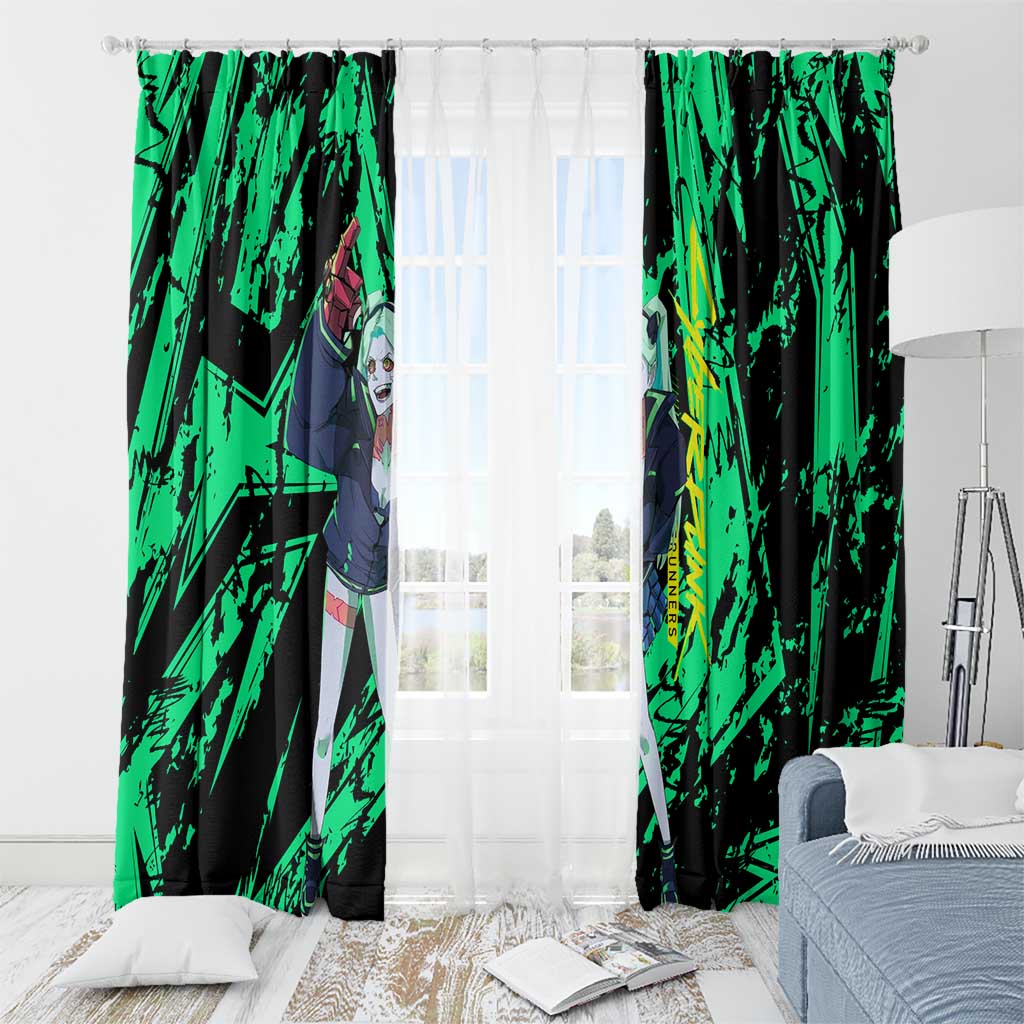 Rebecca Cyberpunk Window Curtain Anime Style