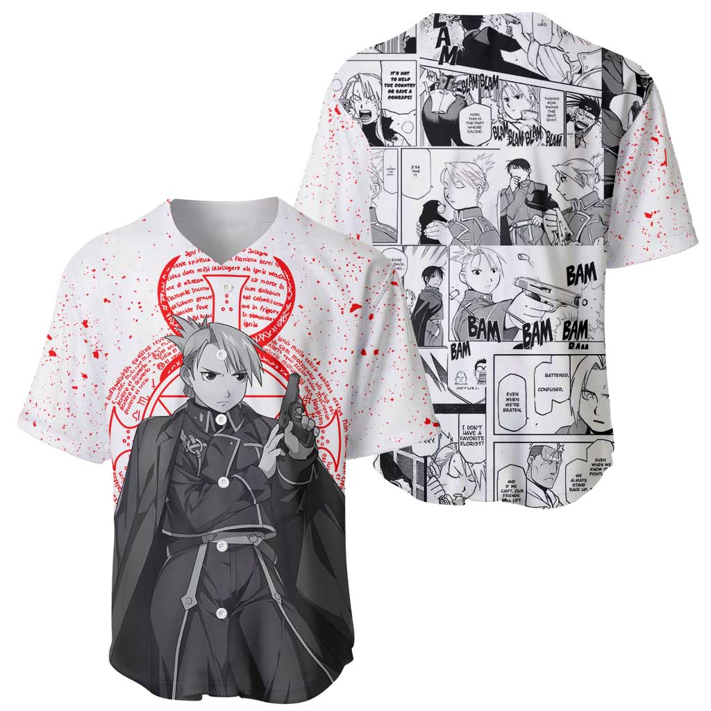 Riza Hawkeye - Fullmetal Alchemist Baseball Jersey Anime Mix Manga Style