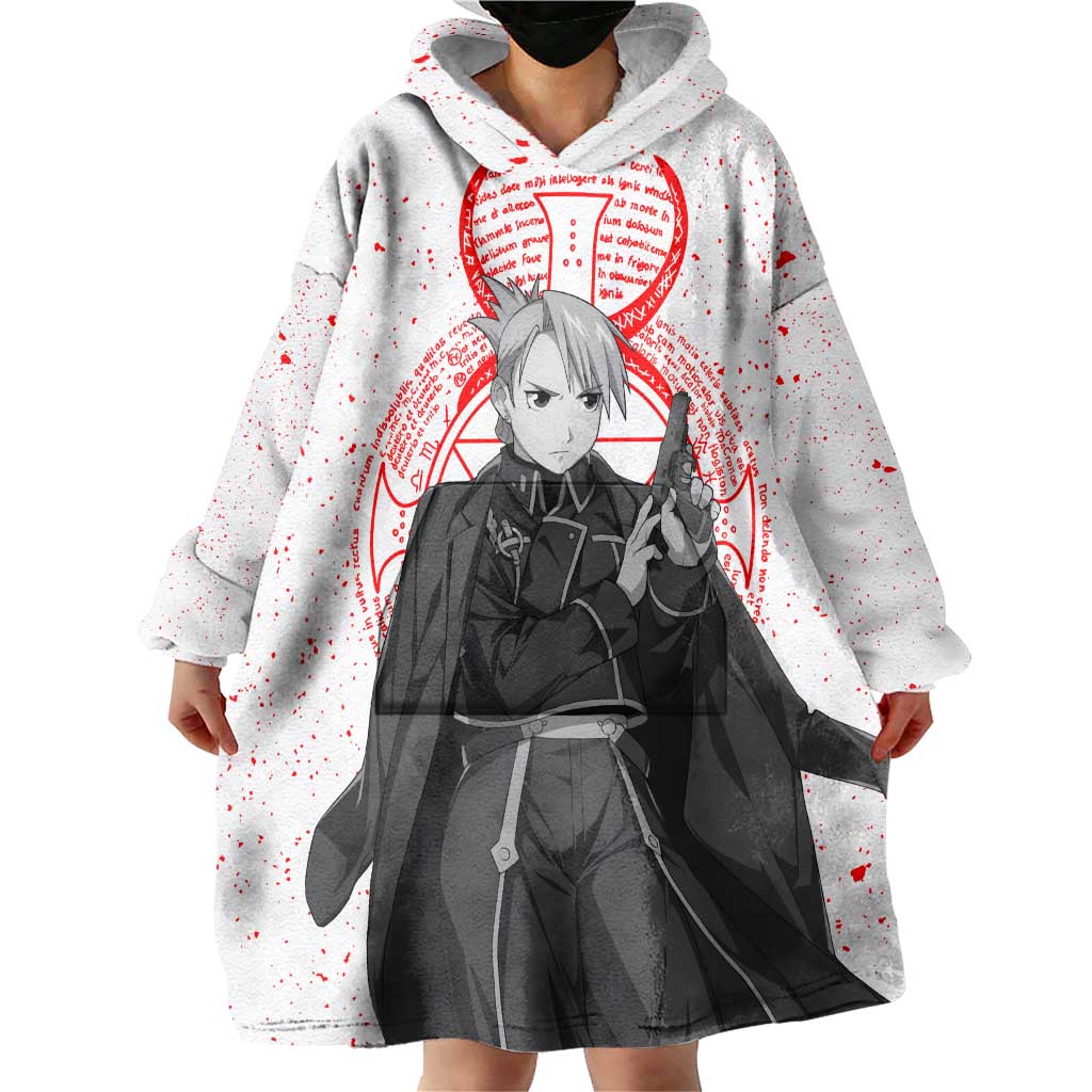 Riza Hawkeye - Fullmetal Alchemist Wearable Blanket Hoodie Anime Mix Manga Style