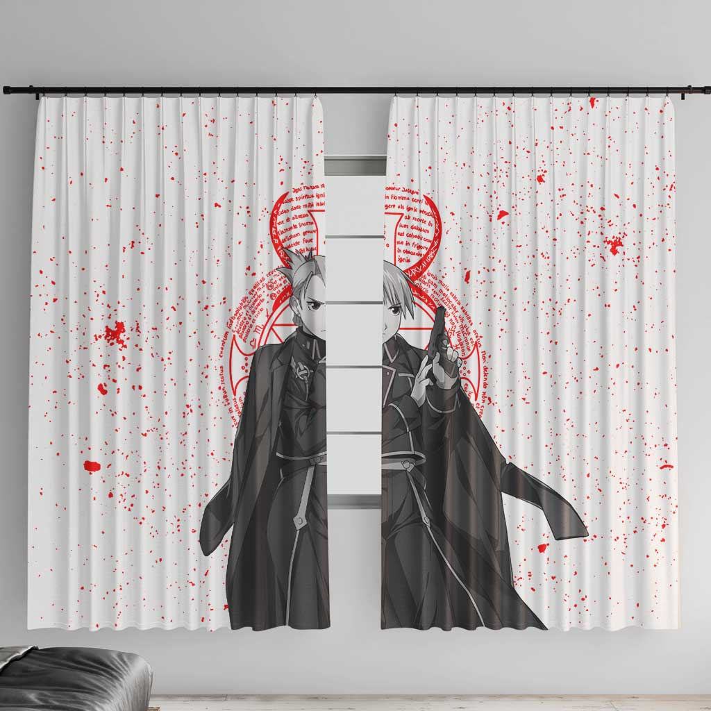 Riza Hawkeye - Fullmetal Alchemist Window Curtain Anime Mix Manga Style