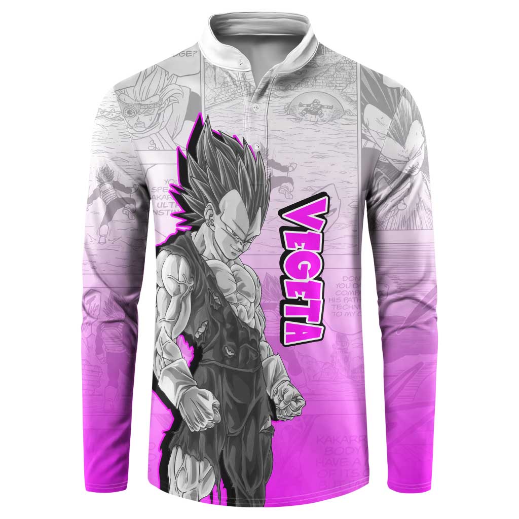 Vegeta - Dragonball Button Sweatshirt Anime Mix Manga Style