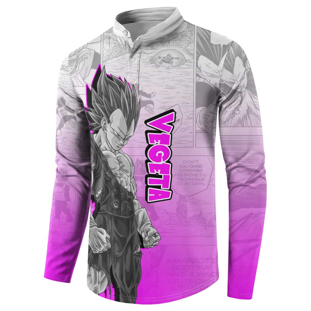 Vegeta - Dragonball Button Sweatshirt Anime Mix Manga Style