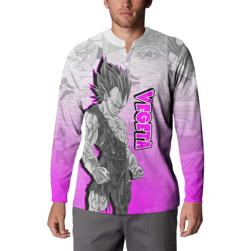 Vegeta - Dragonball Button Sweatshirt Anime Mix Manga Style