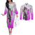 Vegeta - Dragonball Couples Matching Off The Shoulder Long Sleeve Dress and Long Sleeve Button Shirt Anime Mix Manga Style