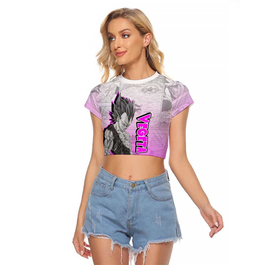 Vegeta - Dragonball Raglan Cropped T Shirt Anime Mix Manga Style