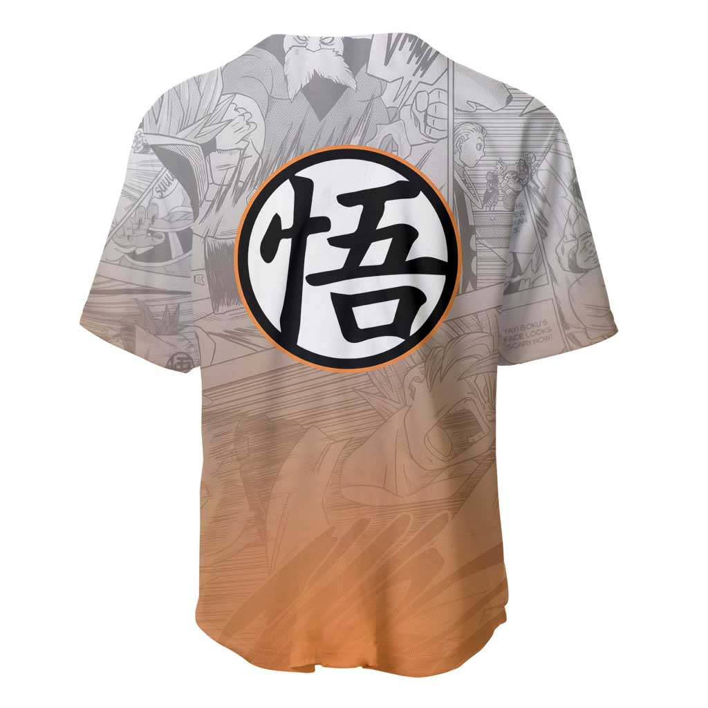 Goku - Dragonball Baseball Jersey Anime Mix Manga Style