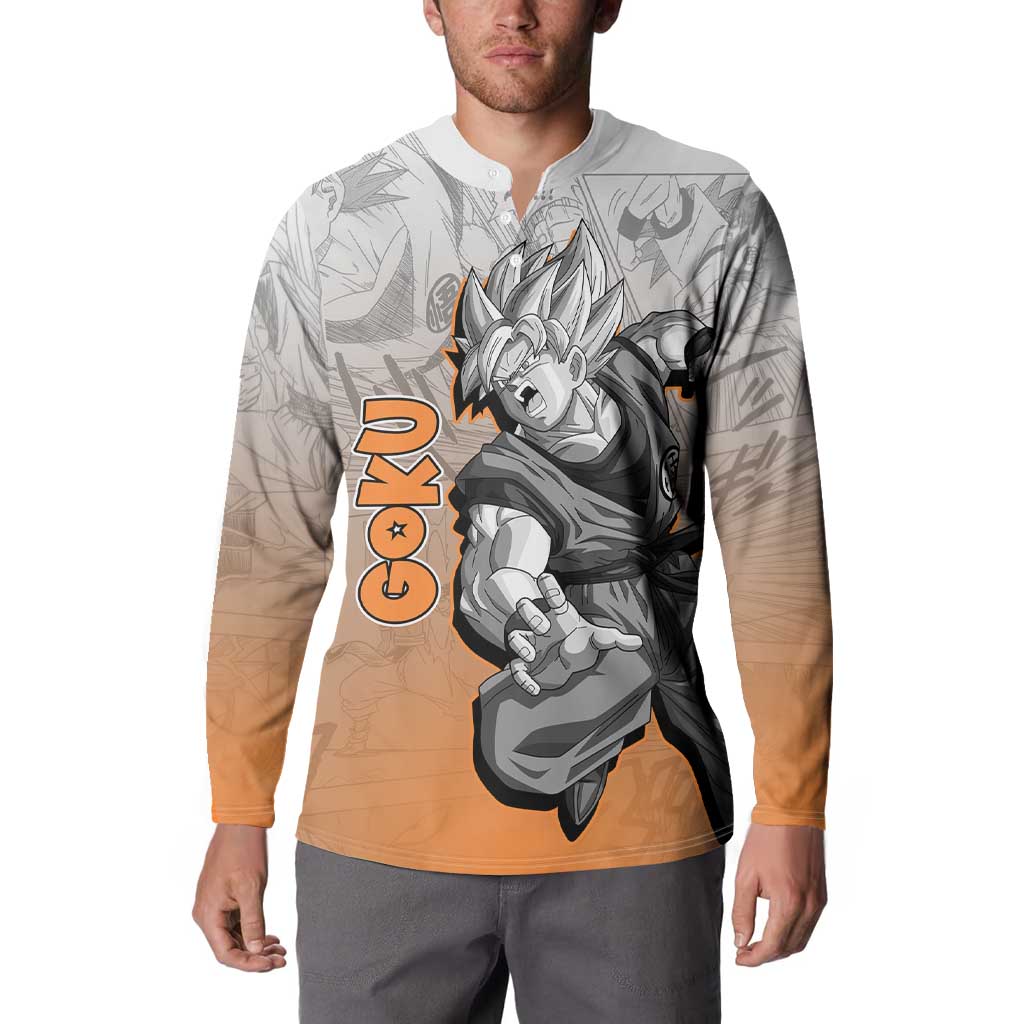 Goku - Dragonball Button Sweatshirt Anime Mix Manga Style