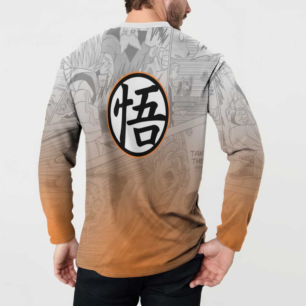 Goku - Dragonball Button Sweatshirt Anime Mix Manga Style