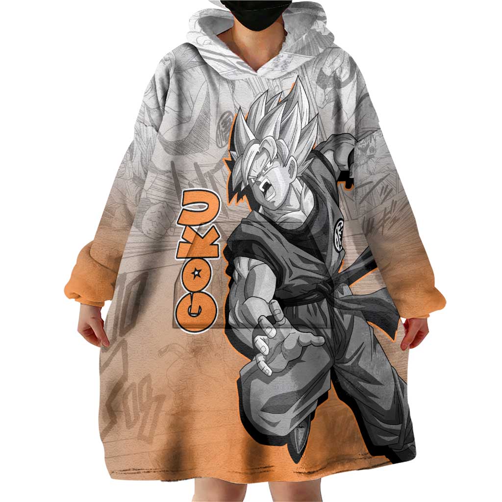 Goku - Dragonball Wearable Blanket Hoodie Anime Mix Manga Style