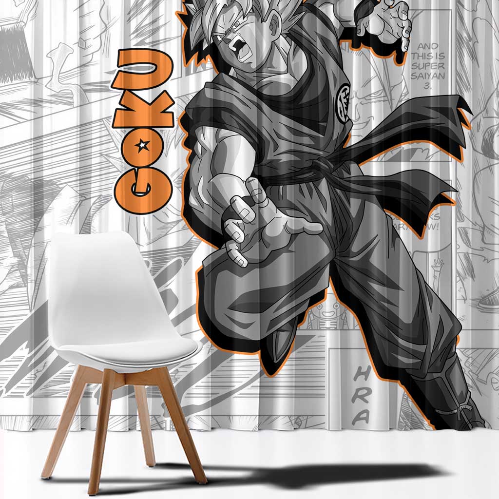 Goku - Dragonball Window Curtain Anime Mix Manga Style