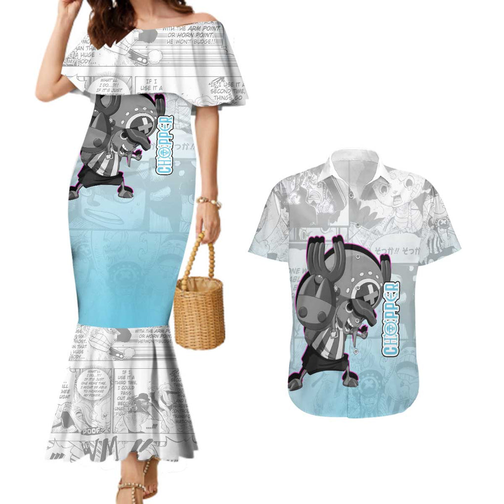 Cute Chopper - One Piece Couples Matching Mermaid Dress and Hawaiian Shirt Anime Mix Manga Style