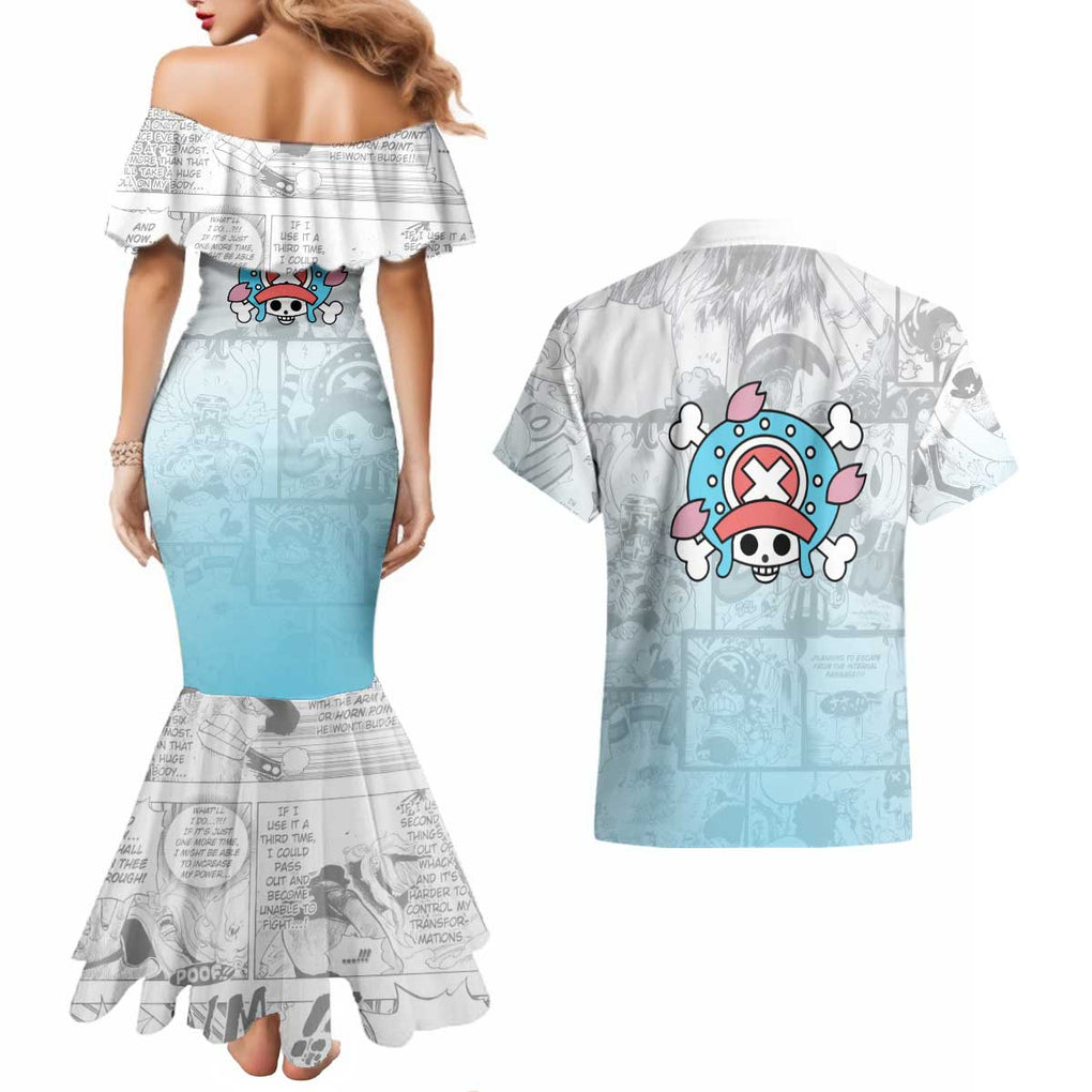 Cute Chopper - One Piece Couples Matching Mermaid Dress and Hawaiian Shirt Anime Mix Manga Style