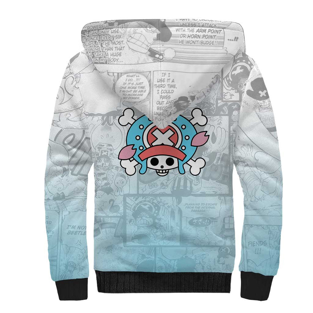 Cute Chopper - One Piece Sherpa Hoodie Anime Mix Manga Style