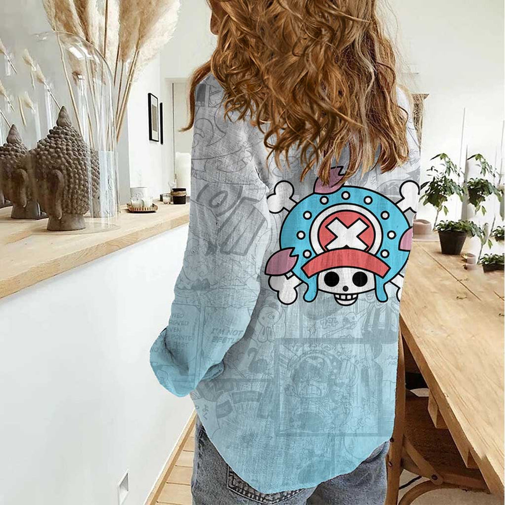 Cute Chopper - One Piece Women Casual Shirt Anime Mix Manga Style