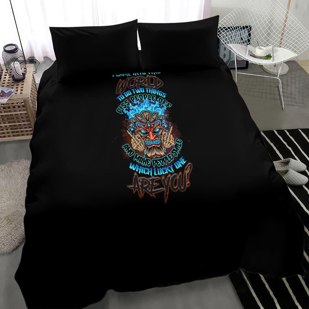which-lucky-one-are-you-skull-tiki-bedding-set