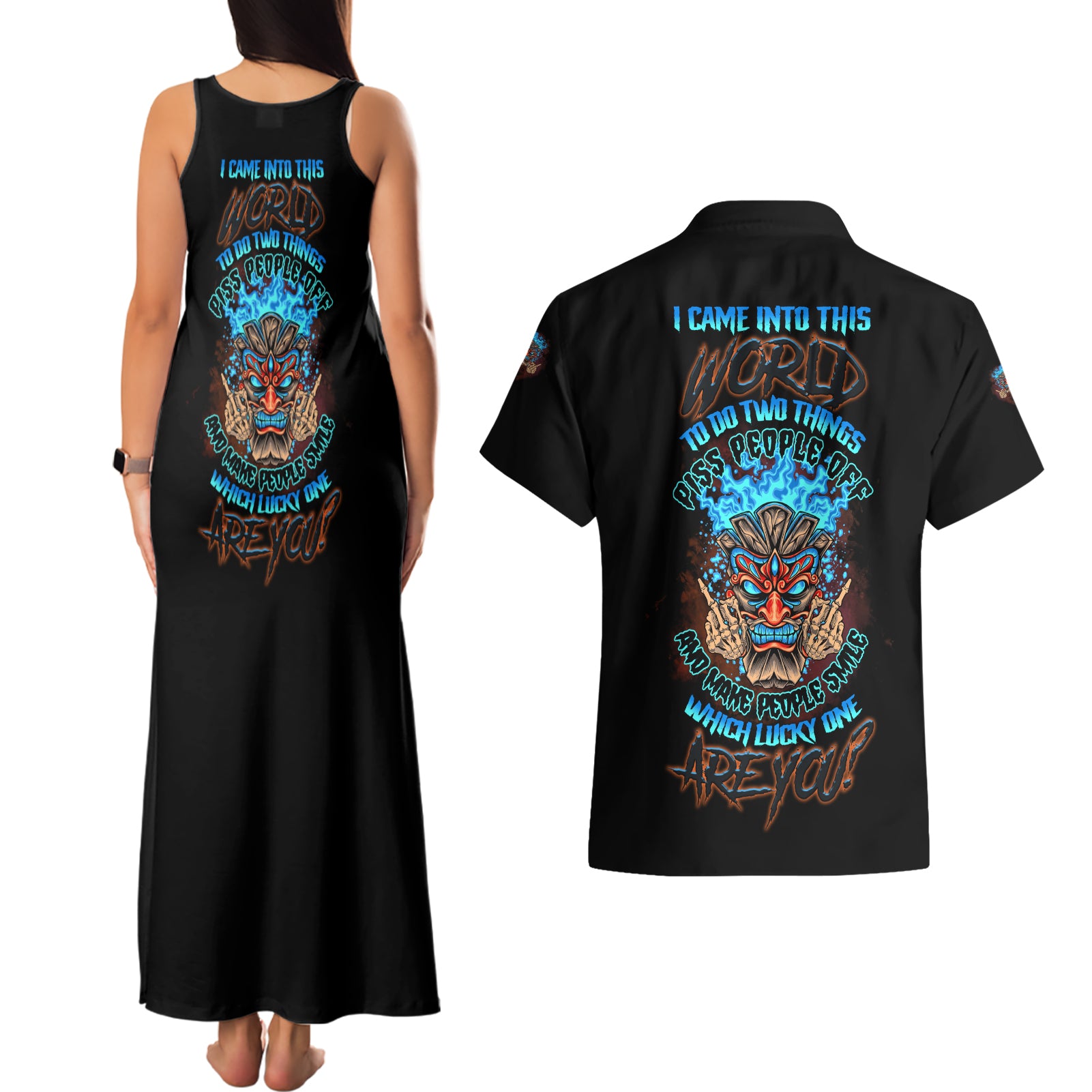 which-lucky-one-are-you-skull-tiki-couples-matching-tank-maxi-dress-and-hawaiian-shirt