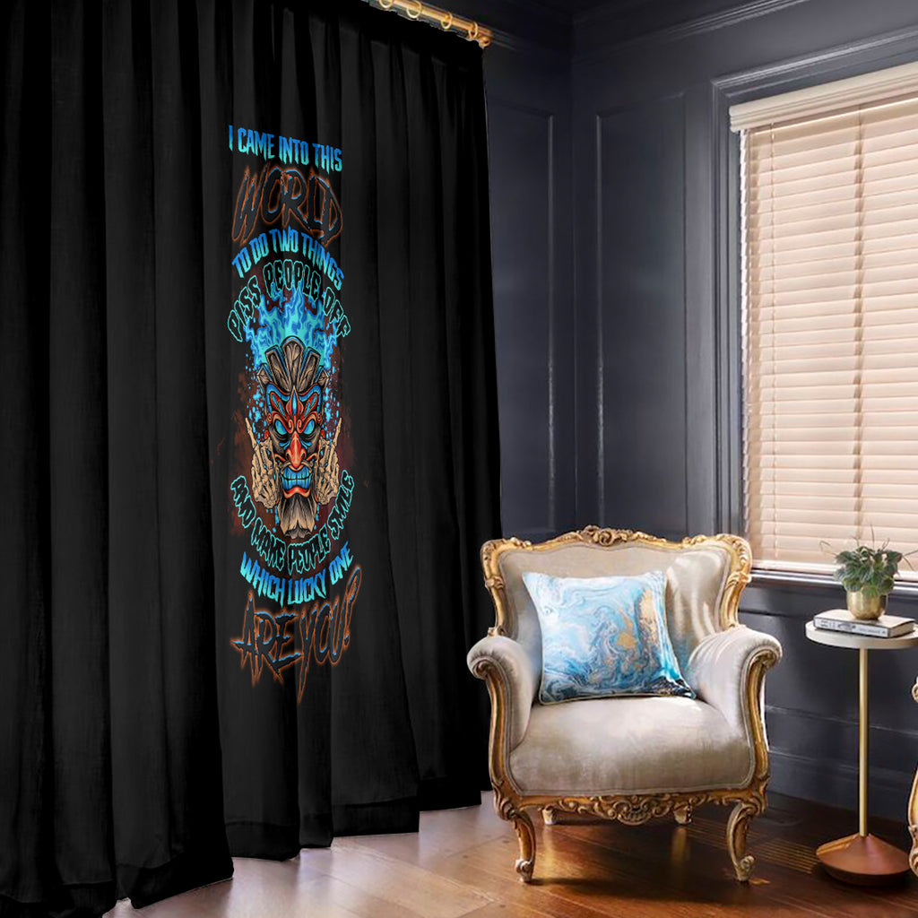 which-lucky-one-are-you-skull-tiki-window-curtain