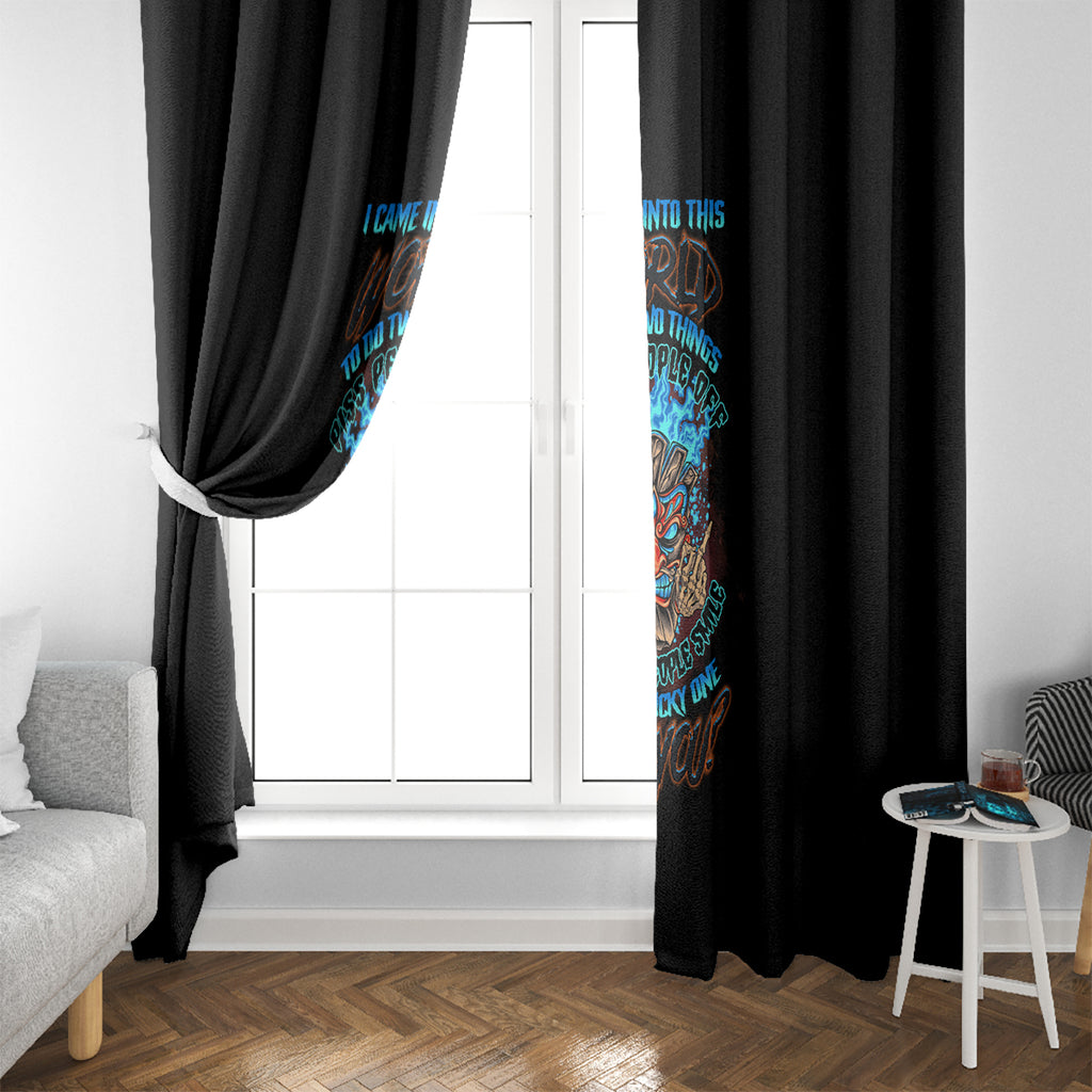 which-lucky-one-are-you-skull-tiki-window-curtain