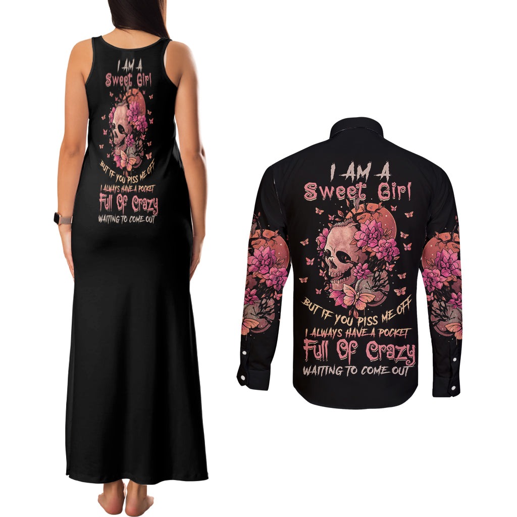 i-am-a-sweet-girl-flower-skull-couples-matching-tank-maxi-dress-and-long-sleeve-button-shirt