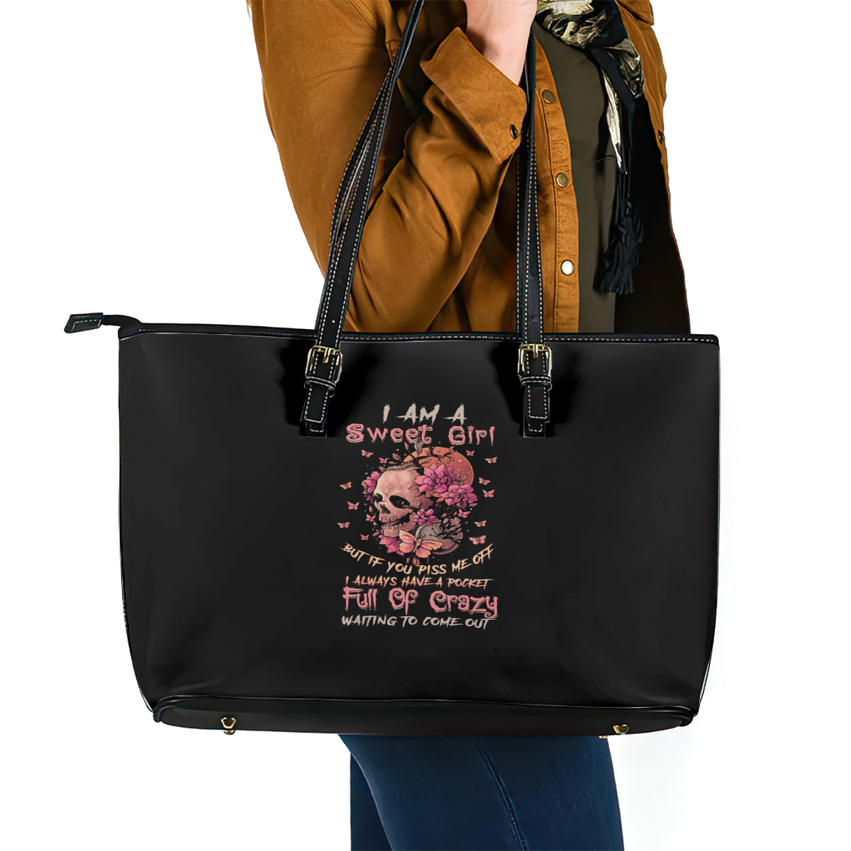i-am-a-sweet-girl-flower-skull-leather-tote-bag