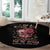 i-am-a-sweet-girl-flower-skull-round-carpet