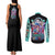 Yamato V3 One Piece Couples Matching Tank Maxi Dress and Long Sleeve Button Shirt Abtract Style