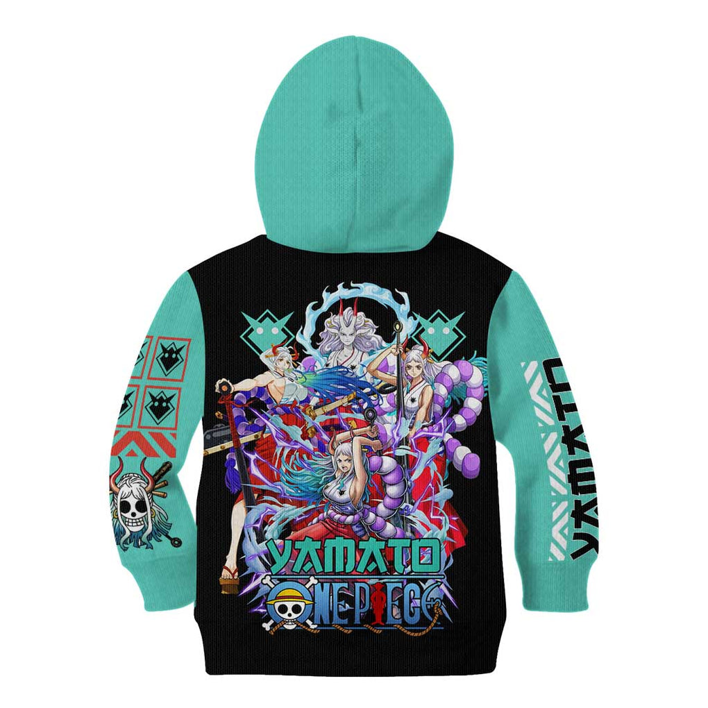 Yamato V3 One Piece Kid Hoodie Abtract Style