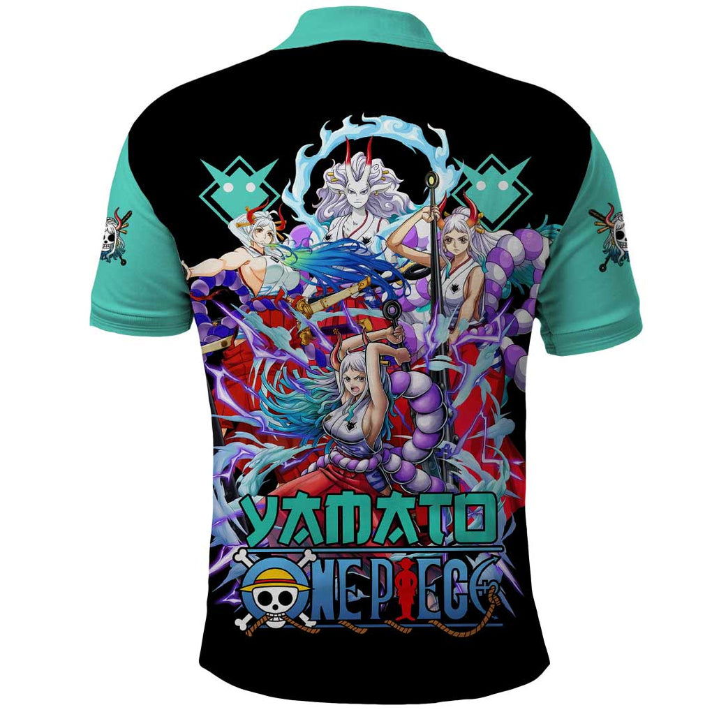 Yamato V3 One Piece Polo Shirt Abtract Style