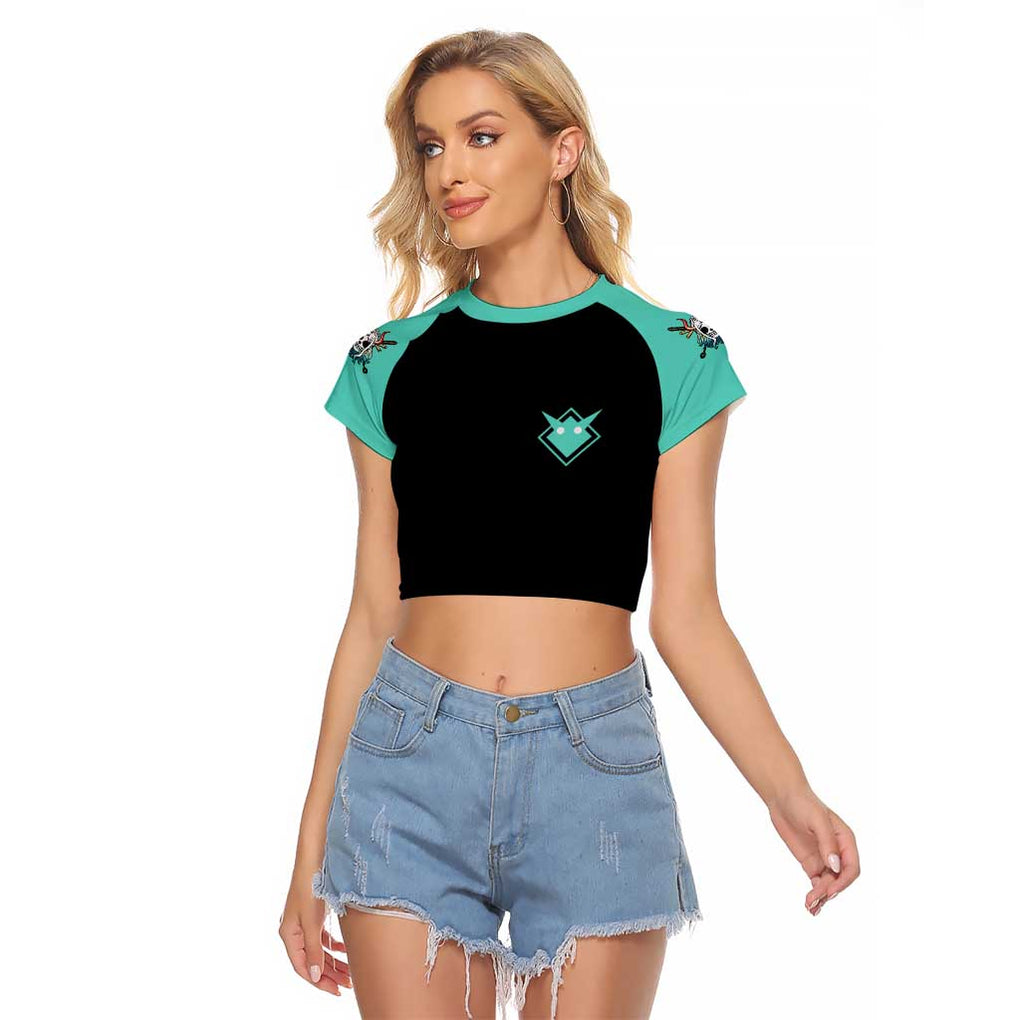 Yamato V3 One Piece Raglan Cropped T Shirt Abtract Style