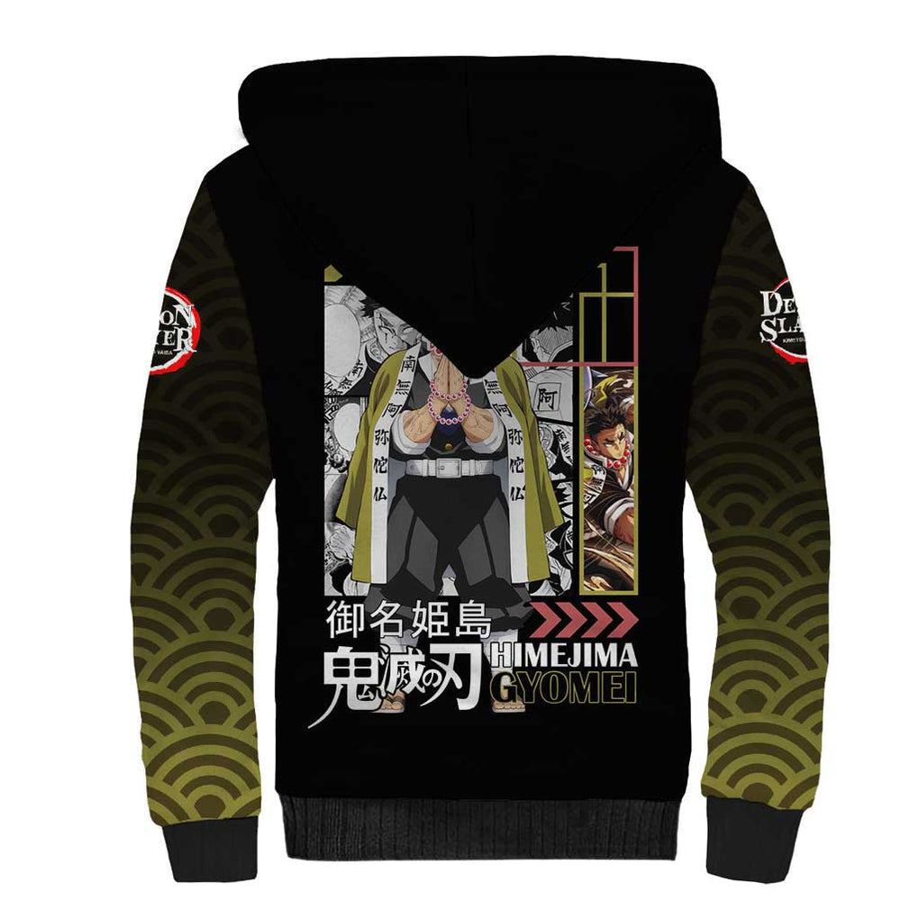 Gyomei Himejima - Kimesu No Yaiba Sherpa Hoodie Japan Anime Style