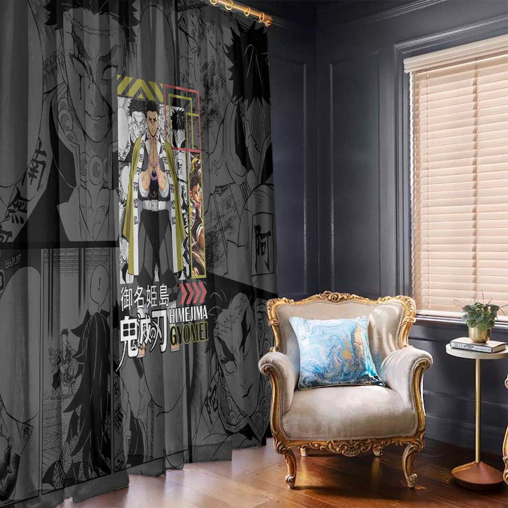 Gyomei Himejima - Kimesu No Yaiba Window Curtain Japan Anime Style