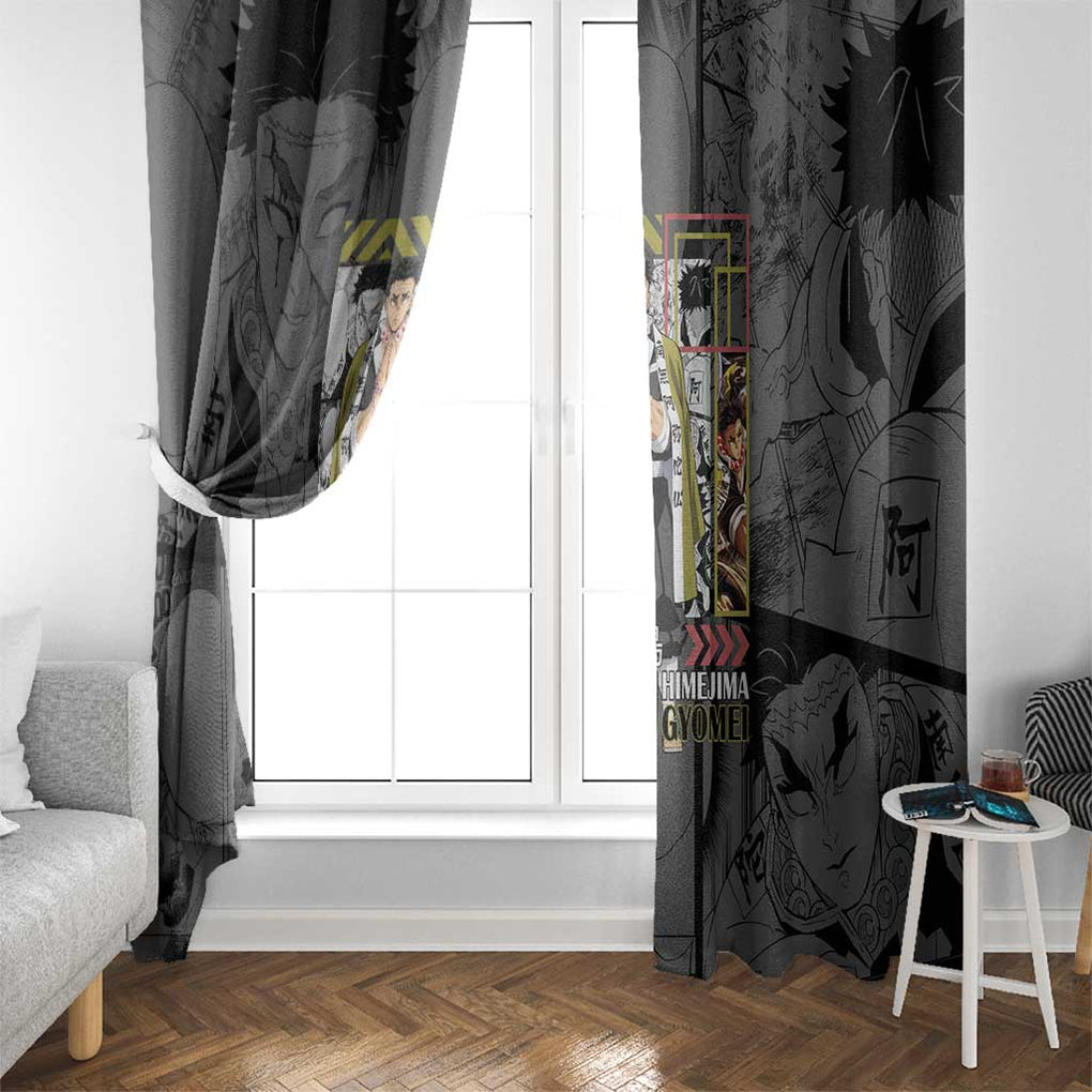 Gyomei Himejima - Kimesu No Yaiba Window Curtain Japan Anime Style