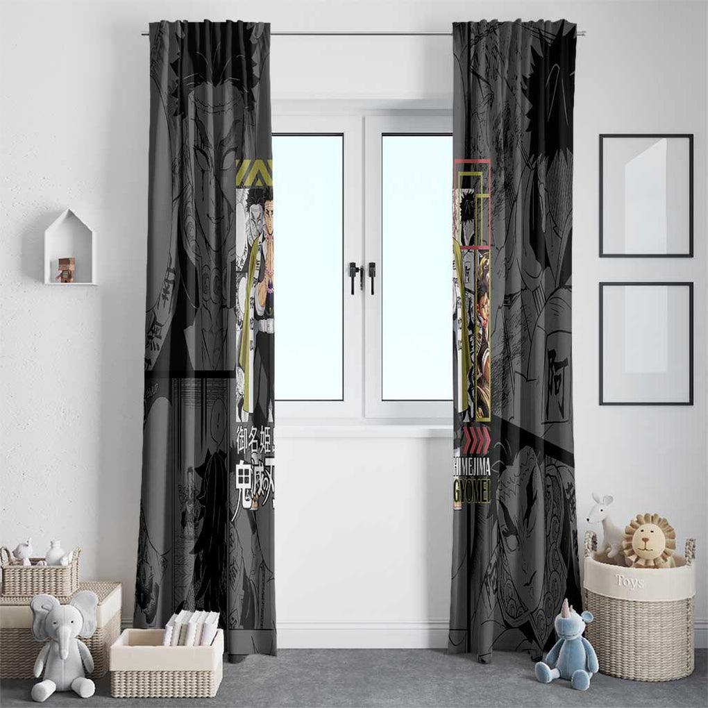Gyomei Himejima - Kimesu No Yaiba Window Curtain Japan Anime Style