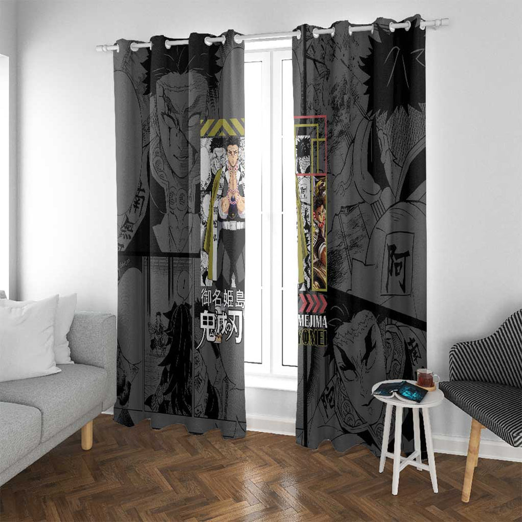 Gyomei Himejima - Kimesu No Yaiba Window Curtain Japan Anime Style
