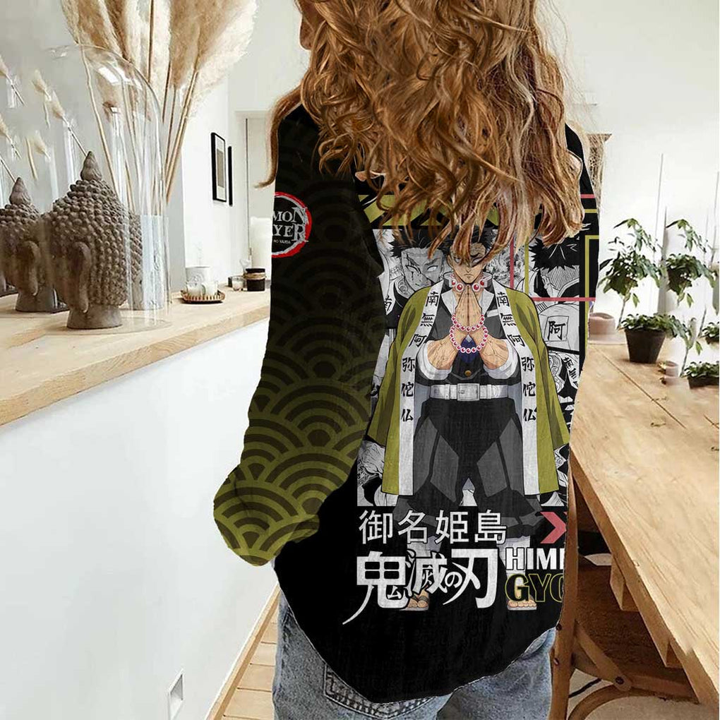 Gyomei Himejima - Kimesu No Yaiba Women Casual Shirt Japan Anime Style