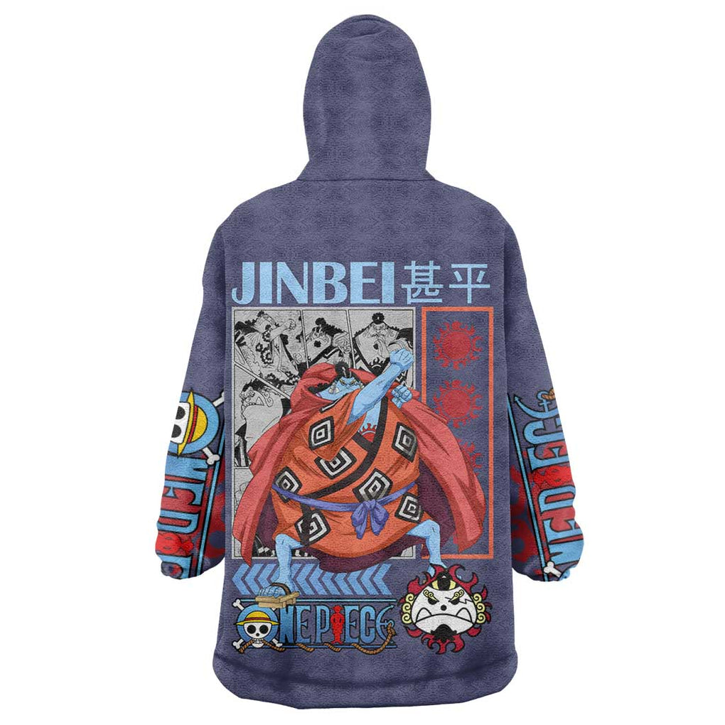 Jinbei One Piece Wearable Blanket Hoodie Anime Style