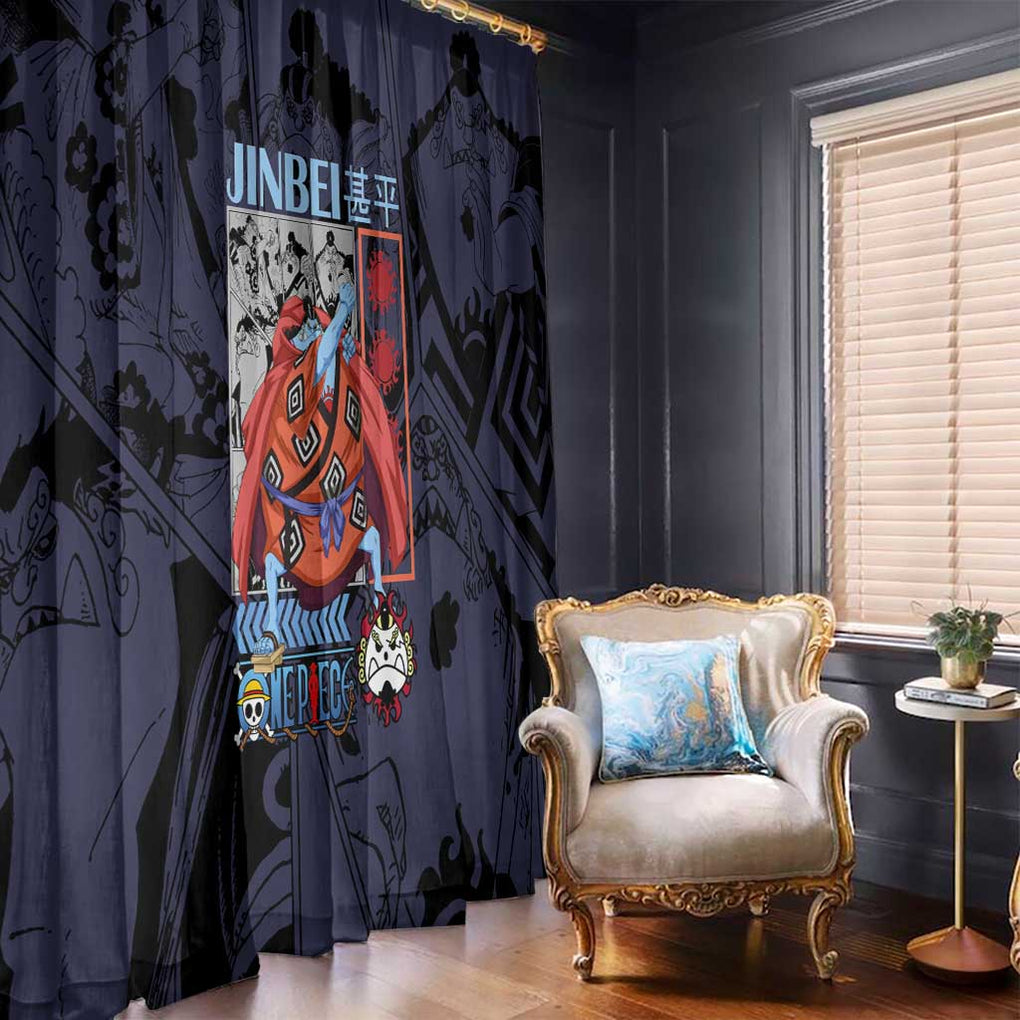 Jinbei One Piece Window Curtain Anime Style