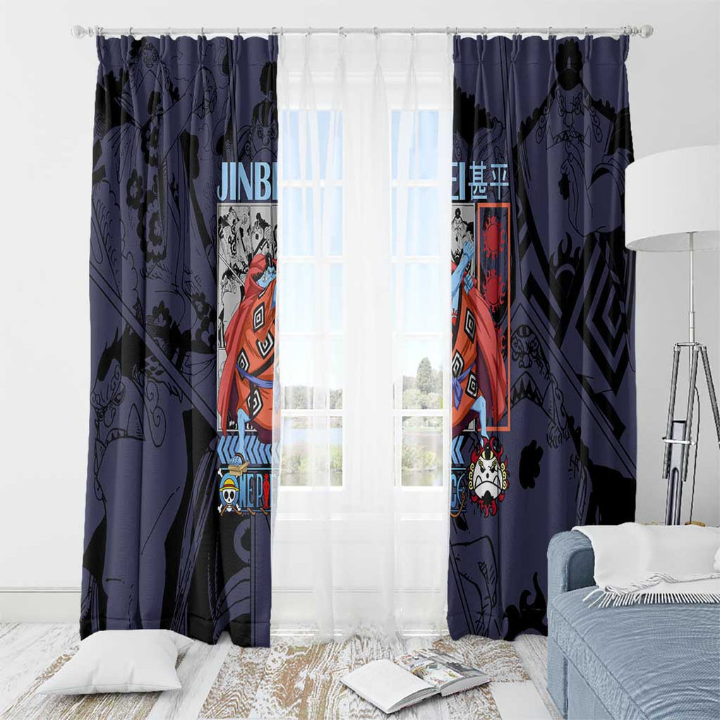 Jinbei One Piece Window Curtain Anime Style