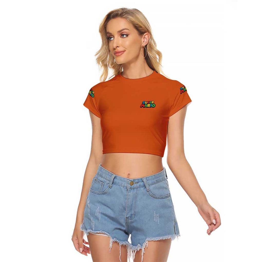 Bowser Mario Bros Raglan Cropped T Shirt Anime Style