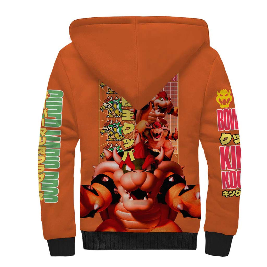 Bowser Mario Bros Sherpa Hoodie Anime Style