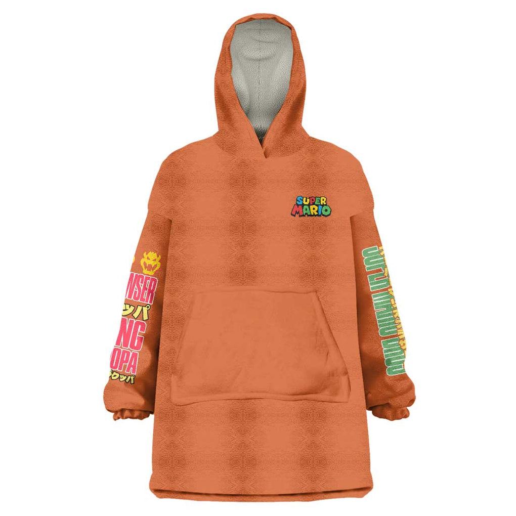 Bowser Mario Bros Wearable Blanket Hoodie Anime Style