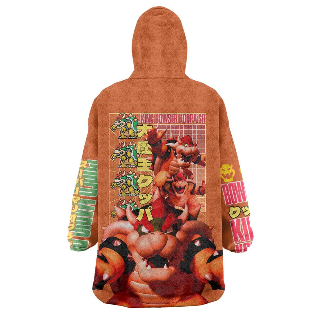 Bowser Mario Bros Wearable Blanket Hoodie Anime Style