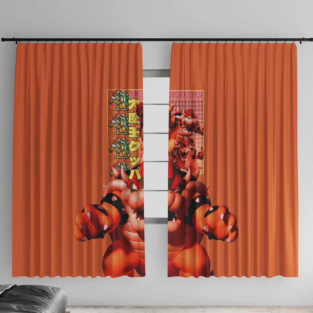 Bowser Mario Bros Window Curtain Anime Style