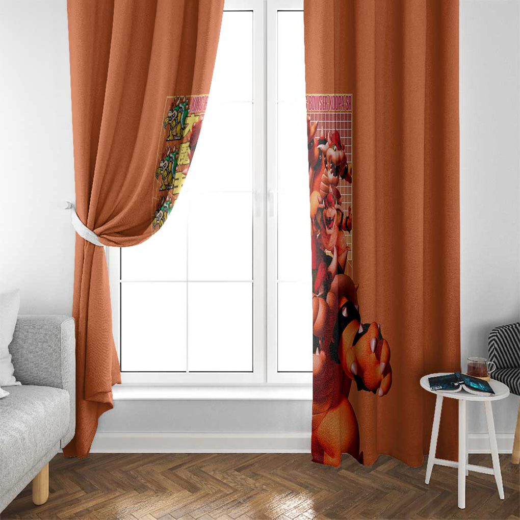 Bowser Mario Bros Window Curtain Anime Style