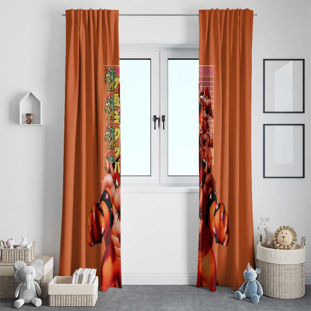 Bowser Mario Bros Window Curtain Anime Style