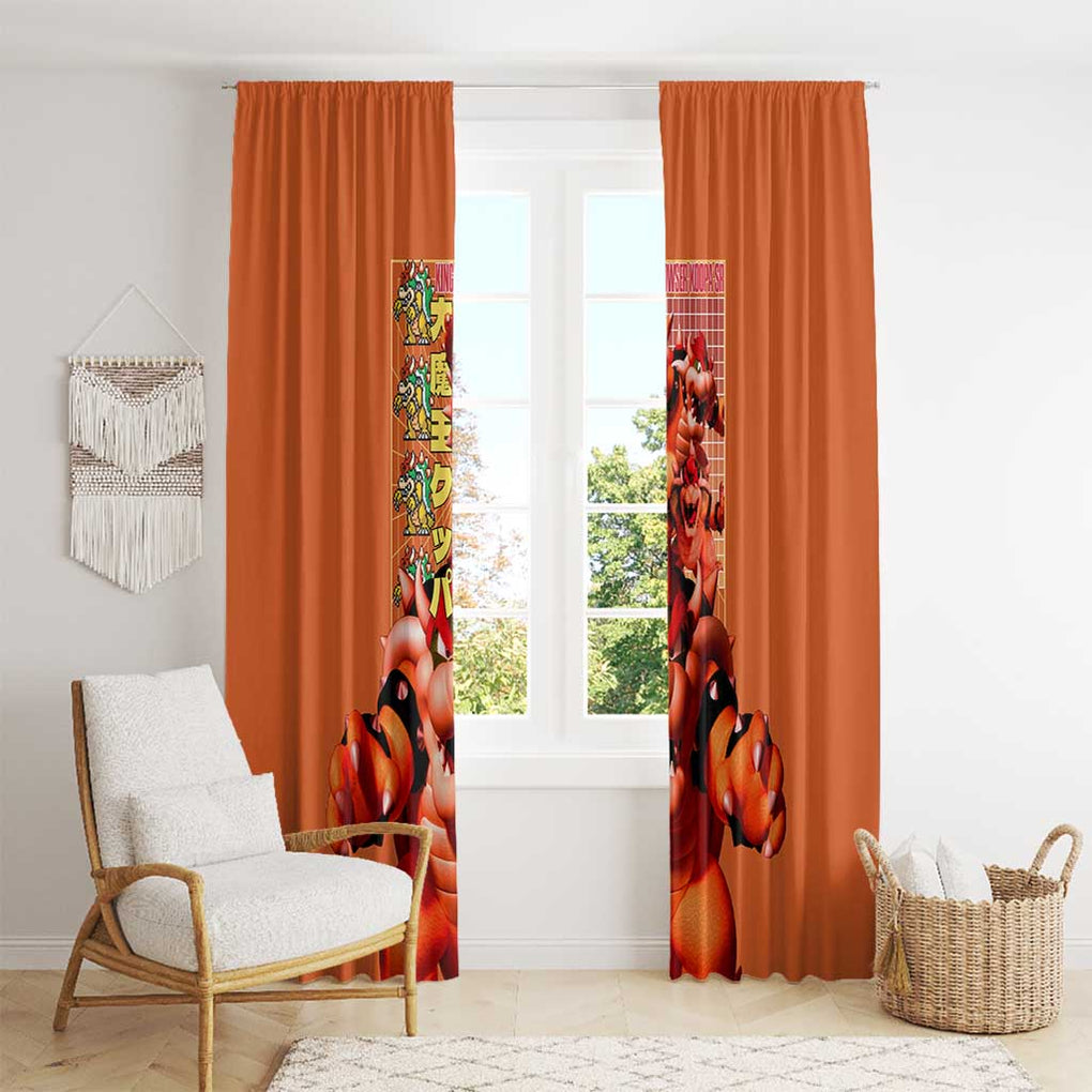 Bowser Mario Bros Window Curtain Anime Style