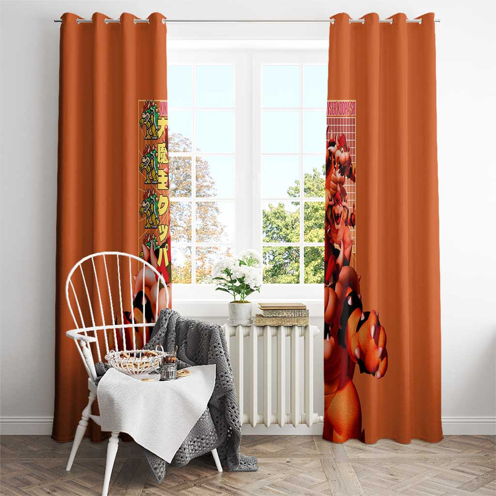 Bowser Mario Bros Window Curtain Anime Style
