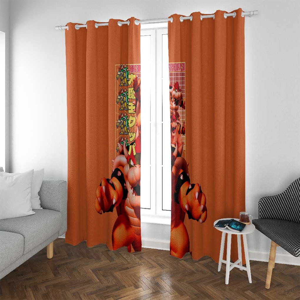 Bowser Mario Bros Window Curtain Anime Style
