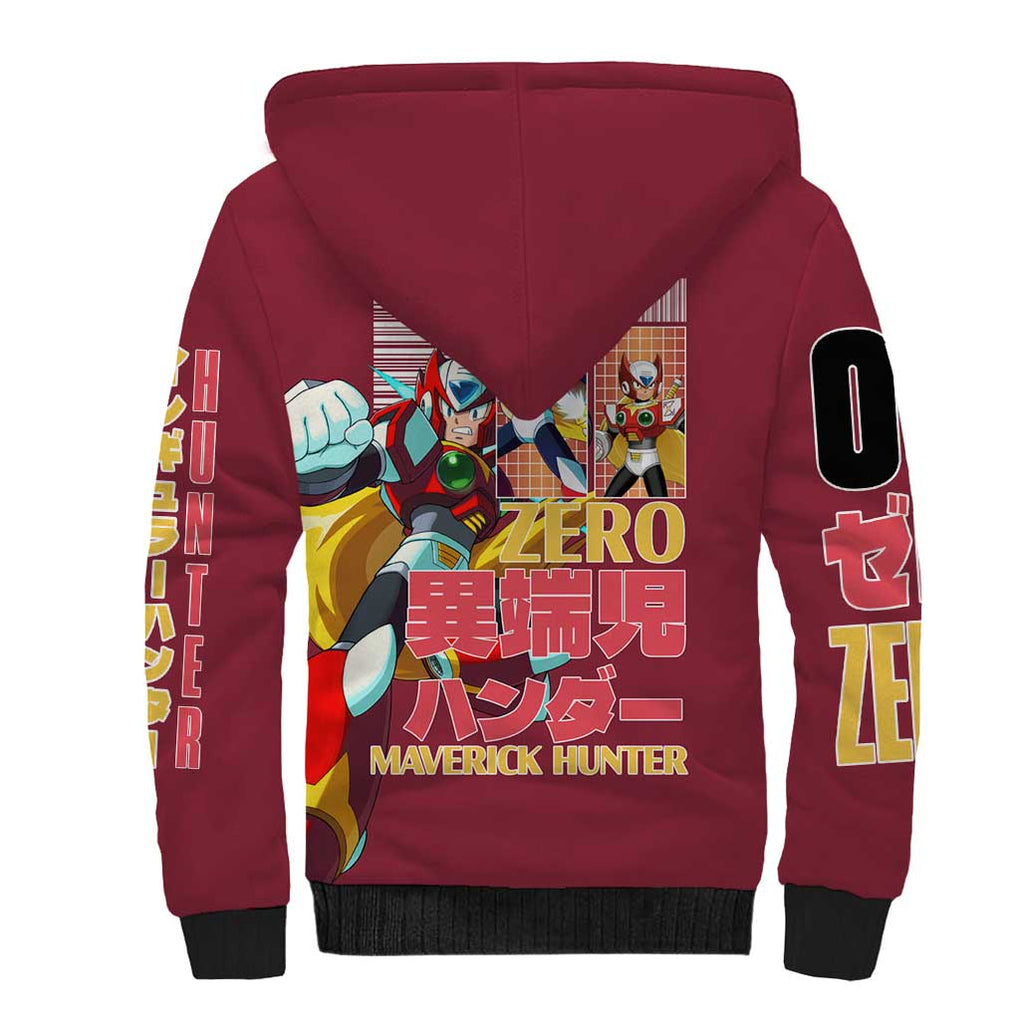 Zero Mega Man Sherpa Hoodie Anime Style